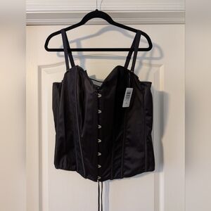 Torrid Black Satin Corset Top